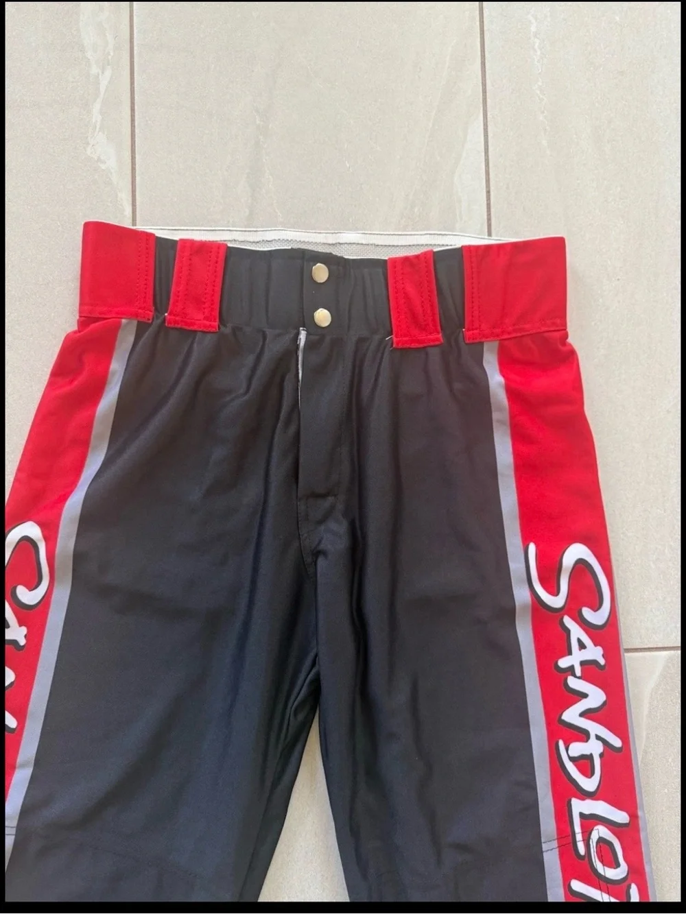 Kut4 Sports Sandlot Legends Baseball Pants Adult M Black Red Athletic Uniform